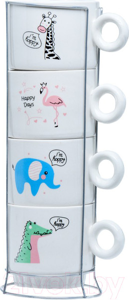 Изображение товара Набор кружек Белбогемия Зоопарк 30519072 / 107365 (4шт)