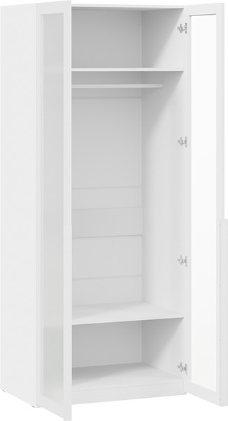 Изображение товара Шкаф-пенал ТриЯ Порто СМ-393.07.009 с 2 дверями со стеклом (белый жемчуг/стекло сатин белое)