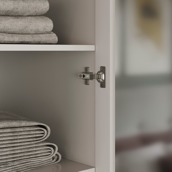 Изображение товара Шкаф ТриЯ Порто СМ-393.07.114 с 4 стеклянными дверями (белый жемчуг/стекло сатин белое)