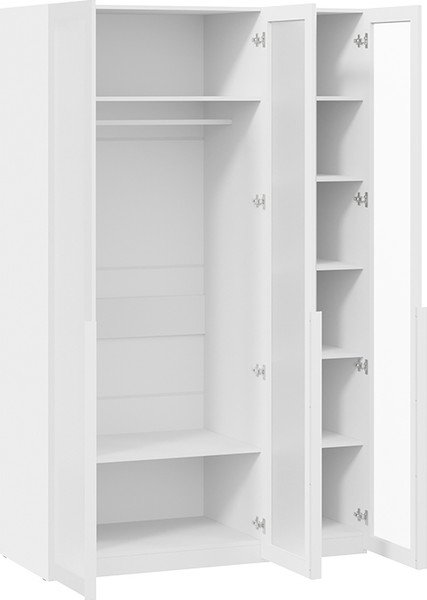 Изображение товара Шкаф ТриЯ Порто СМ-393.07.117 с 3 стеклянными дверями (белый жемчуг/стекло сатин белое)