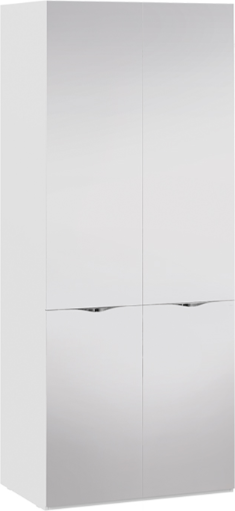 Изображение товара Шкаф-пенал ТриЯ Глосс СМ-319.07.212 с 2 зеркальными дверями (белый глянец)