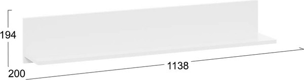 Изображение товара Полка ТриЯ Агата Настенная Исп.2 (белый ясень)