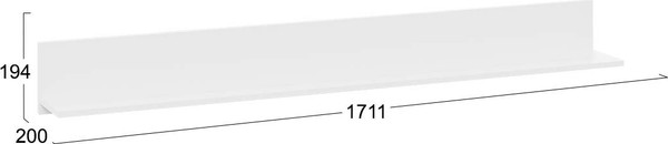 Изображение товара Полка ТриЯ Агата Настенная Исп.3 (белый ясень)