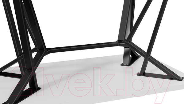 Изображение товара Обеденный стол ТриЯ Ройс Тип 1  (черный муар/белый)