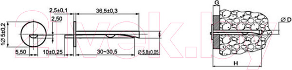 Изображение товара Анкер клиновой MFIX Man 6x40 (100шт)
