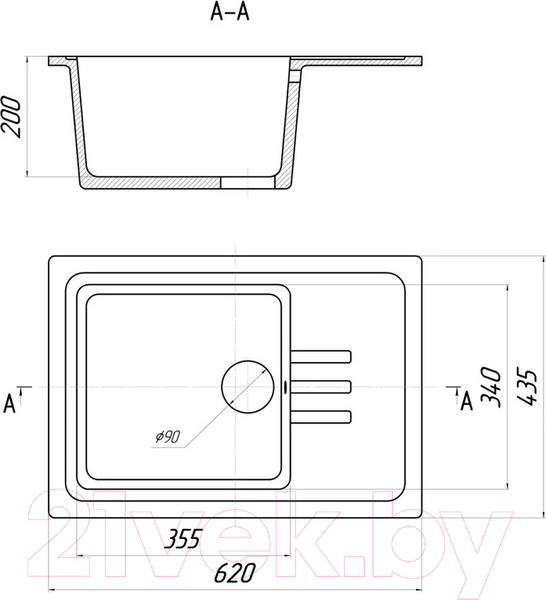 Изображение товара Мойка кухонная Wisent WB15-11 (с сифоном)