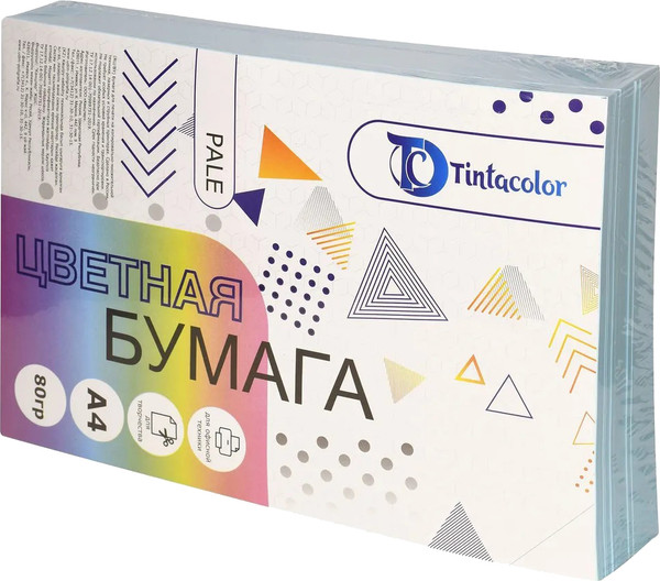 Изображение товара Бумага Tintacolor А4 80 г/м2 / 411020 (500л, пастель голубой)