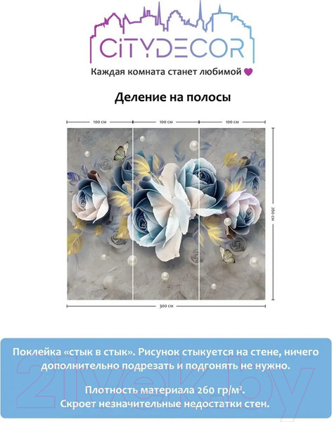 Изображение товара Фотообои листовые Citydecor Абстракция 175 (300x260см)