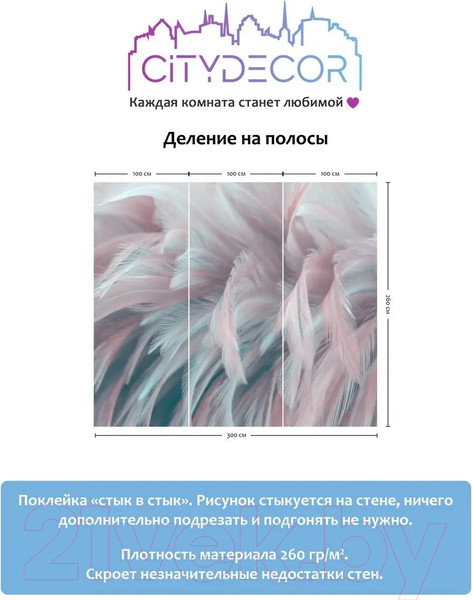 Изображение товара Фотообои листовые Citydecor Абстракция 27 (300x260см)