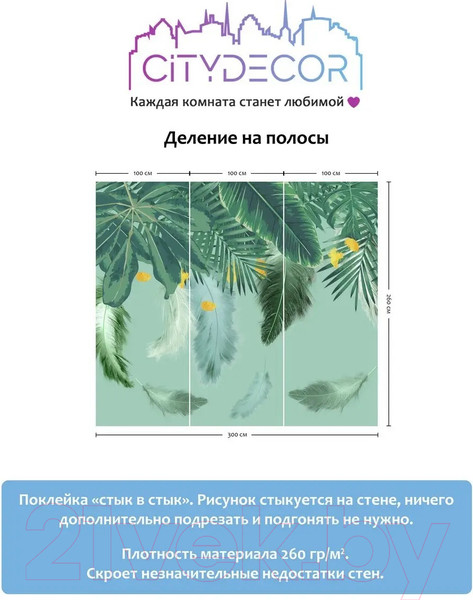 Изображение товара Фотообои листовые Citydecor Абстракция 46 (300x260см)