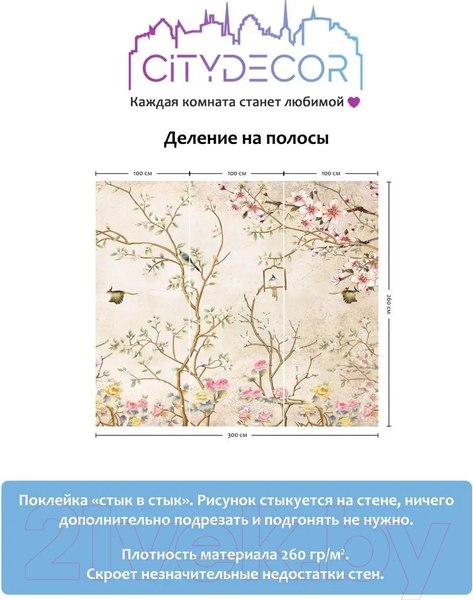 Изображение товара Фотообои листовые Citydecor Абстракция 60 (300x260см)