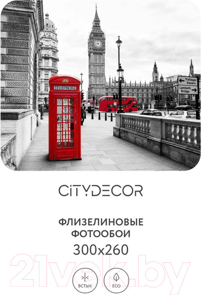 Изображение товара Фотообои листовые Citydecor Города и Архитектура 50 (300x260)