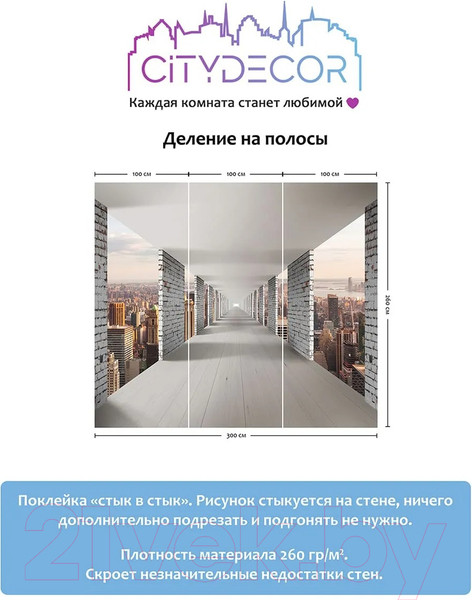 Изображение товара Фотообои листовые Citydecor Города и Архитектура 83 (300x260см)