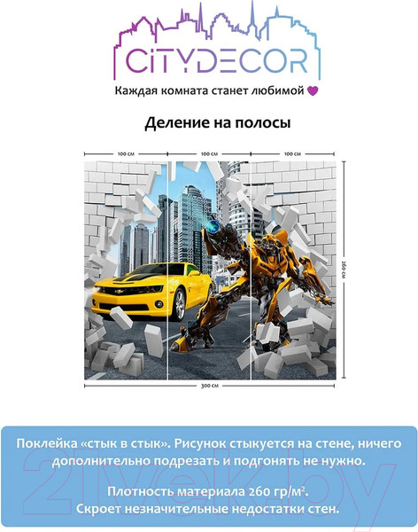 Изображение товара Фотообои листовые Citydecor Детская 391 (300x260см)