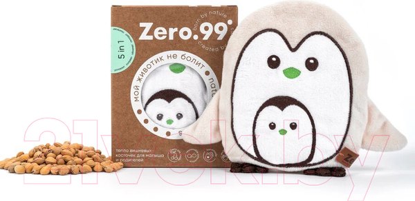 Изображение товара Игрушка-грелка детская Zero-99 Пингвин с поясом с вишневыми косточками / 19212