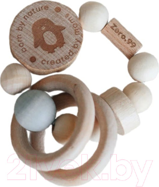 Изображение товара Погремушка Zero-99 из дерева / 03043 (голубой\)