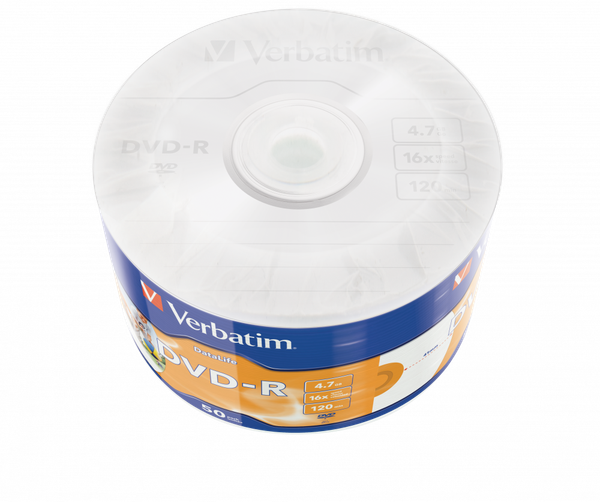 Изображение товара Набор дисков DVD-R Verbatim DL Inkjet Printable 4.7Gb / 43793 (50шт)