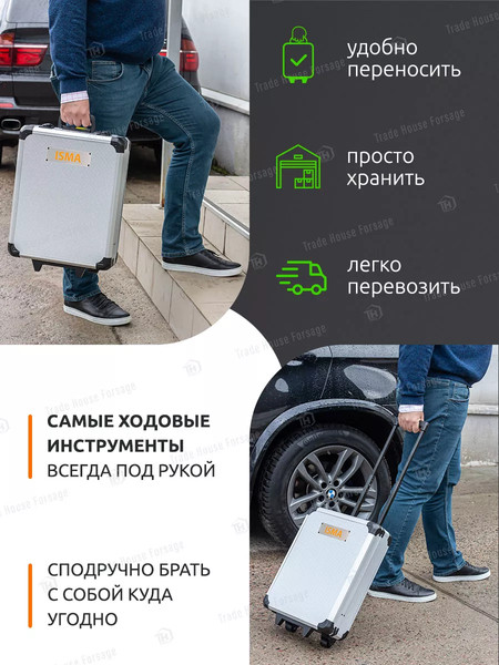 Изображение товара Универсальный набор инструментов ISMA 186-3(57361) (186пр)