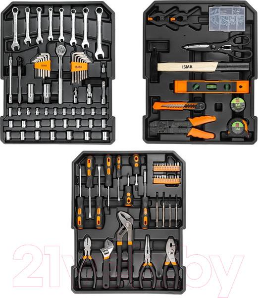 Изображение товара Универсальный набор инструментов ISMA 186-3(57361) (186пр)