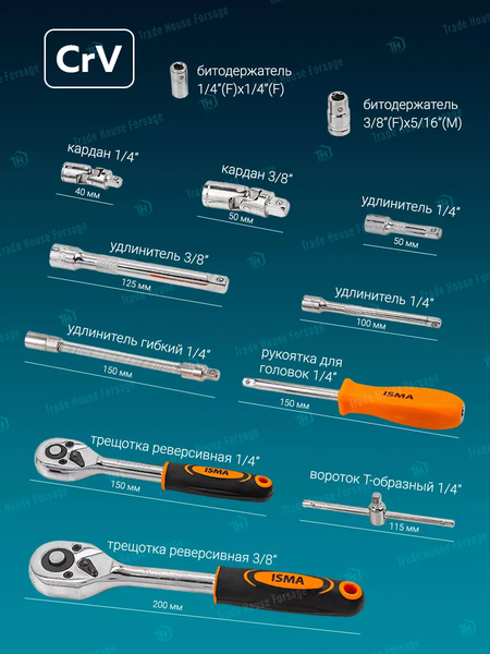 Изображение товара Универсальный набор инструментов ISMA 4941-5DS (52675)