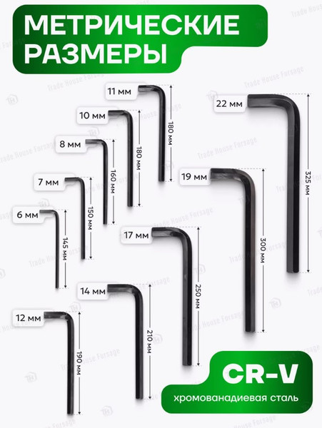 Изображение товара Набор ключей RockForce RF-5107L  (58809)