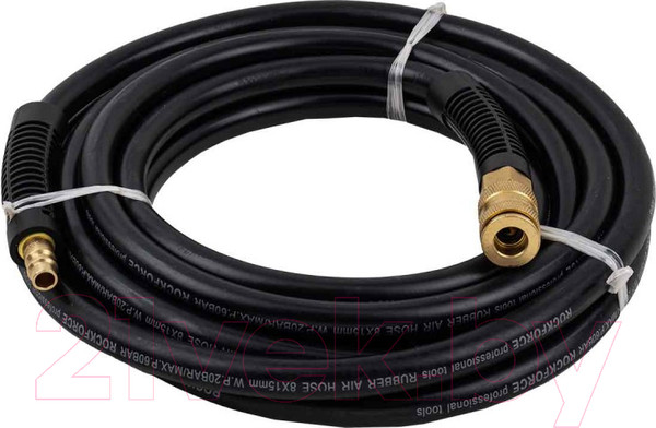 Изображение товара Шланг для компрессора RockForce Резиновый воздушный армированный с фитингами RF-AHC-10/D (58678)