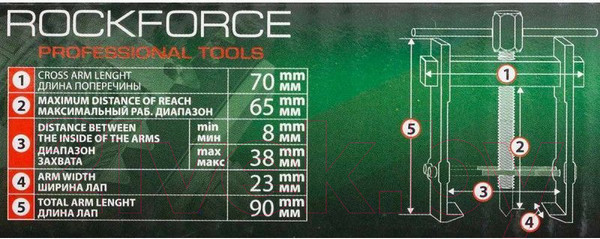 Изображение товара Съемник RockForce RF-666B065 (58077)