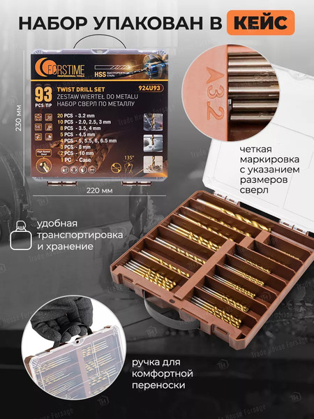 Изображение товара Сверло Forstime По металлу FT-924U93