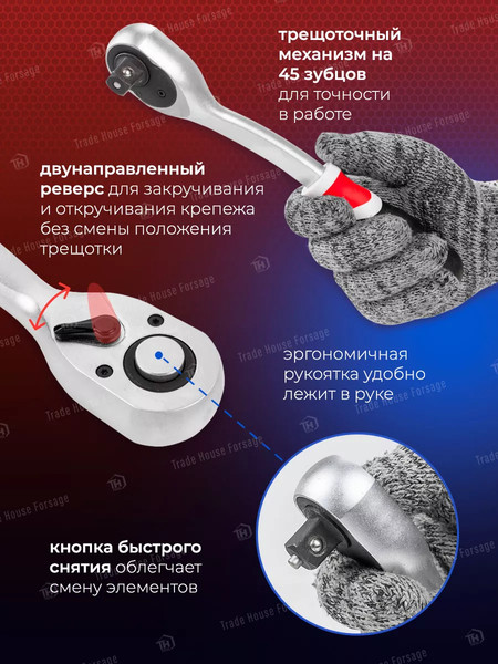 Изображение товара Универсальный набор инструментов Yataforce YF-4941-5DS(57672)