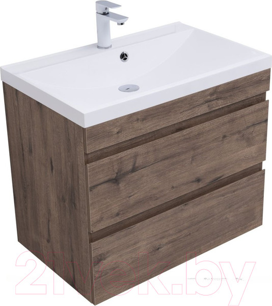 Изображение товара Тумба под умывальник Aquanet Нота New 75 / 334192 (дуб веллингтон табак)