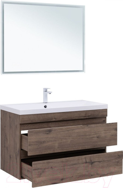 Изображение товара Тумба под умывальник Aquanet Нота New 90 / 334193 (дуб веллингтон табак)
