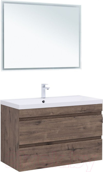 Изображение товара Тумба под умывальник Aquanet Нота New 90 / 334193 (дуб веллингтон табак)