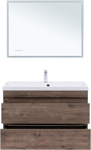 Изображение товара Тумба под умывальник Aquanet Нота New 90 / 334193 (дуб веллингтон табак)