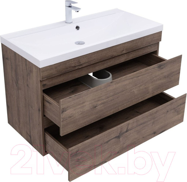 Изображение товара Тумба под умывальник Aquanet Нота New 90 / 334193 (дуб веллингтон табак)