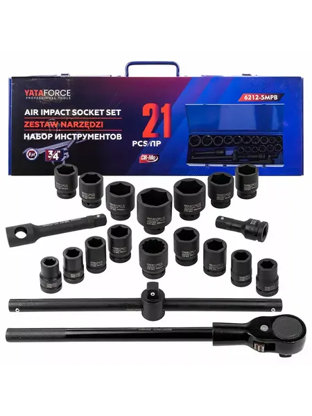 Изображение товара Набор головок слесарных Yataforce YF-6212-5MPB (57691)