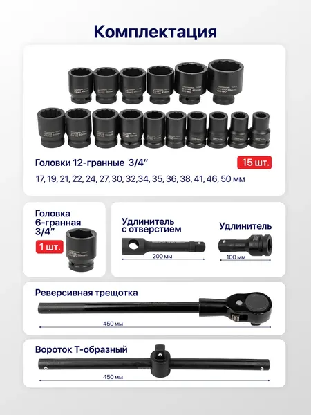 Изображение товара Универсальный набор инструментов Yataforce YF-6212-9MPB (5769)