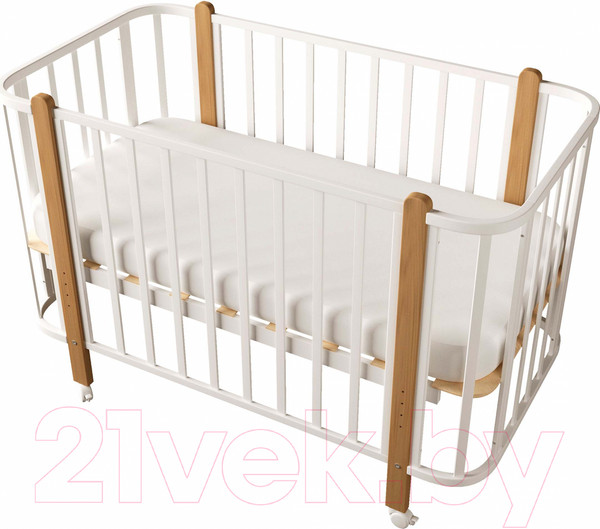 Изображение товара Детская кроватка СКВ 390001-6 (белый/бук)