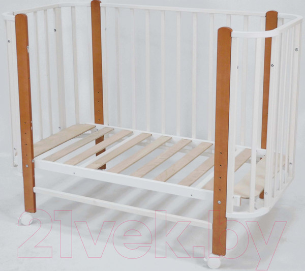 Изображение товара Детская кроватка СКВ 390001-6 (белый/бук)
