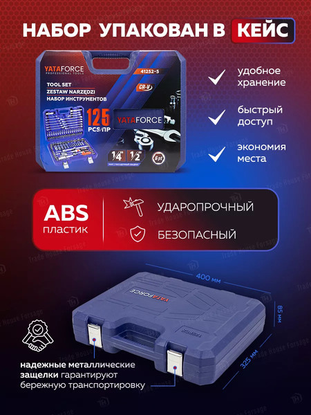 Изображение товара Универсальный набор инструментов Yataforce YF-41252-5(58794)
