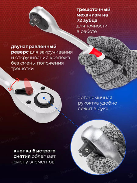 Изображение товара Универсальный набор инструментов Yataforce YF-41252-5(58794)