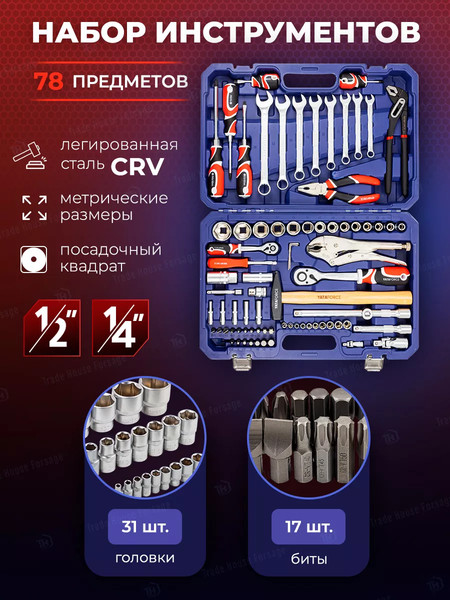 Изображение товара Универсальный набор инструментов Yataforce YF-4782-5(58797)