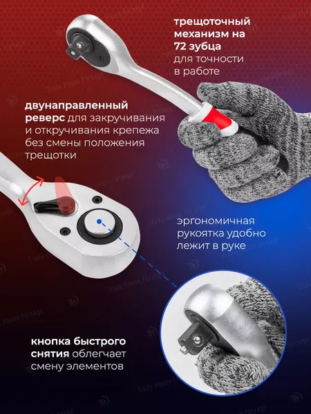 Изображение товара Универсальный набор инструментов Yataforce YF-4602-5 (58803)