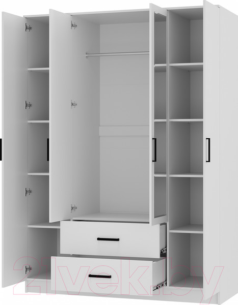 Изображение товара Шкаф BTS Фьюжн ШК-14 (белый/белый)