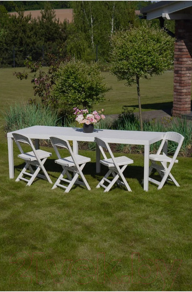Изображение товара Стол садовый Ipae Progarden Indo / IND012BI (белый)