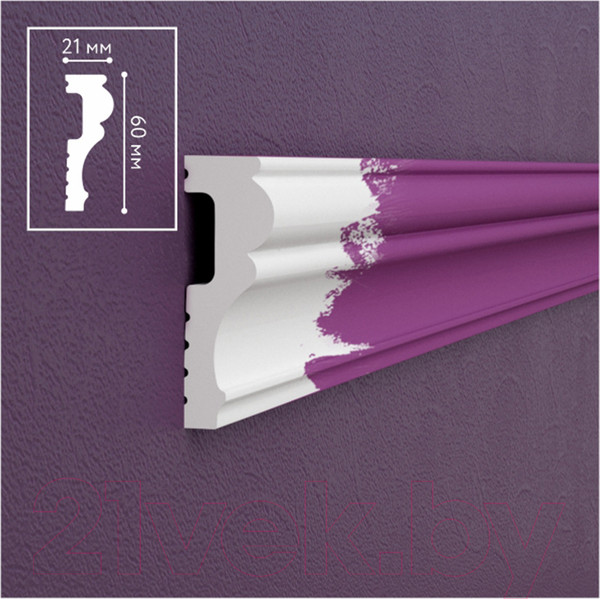 Изображение товара Молдинг SOLID 2UHD 06/60-СВ из экструдированного пенополистирола (2м, белый)