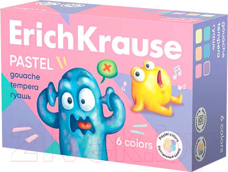Изображение товара Гуашь Erich Krause Jolly Friends Pastel / 61418 (6цв)