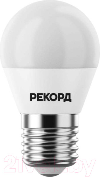 Изображение товара Лампа Рекорд LED P45-U 8W Е27 3000К (5шт)