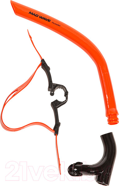 Изображение товара Трубка для плавания Mad Wave Pro Snorkel (оранжевый)
