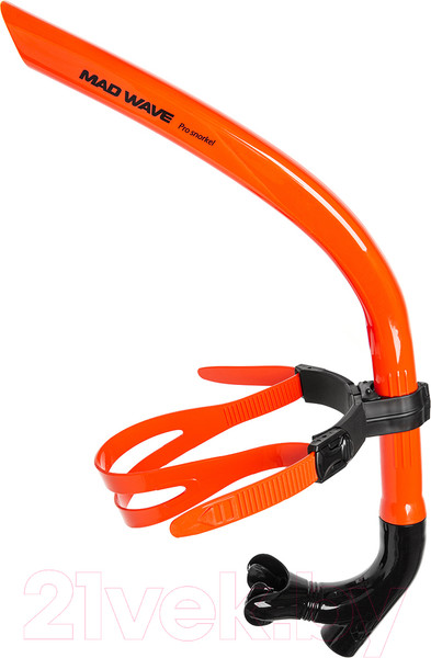 Изображение товара Трубка для плавания Mad Wave Pro Snorkel (оранжевый)