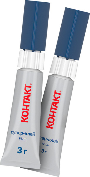 Изображение товара Клей Контакт Супер-клей Гель (2шт, 3г)